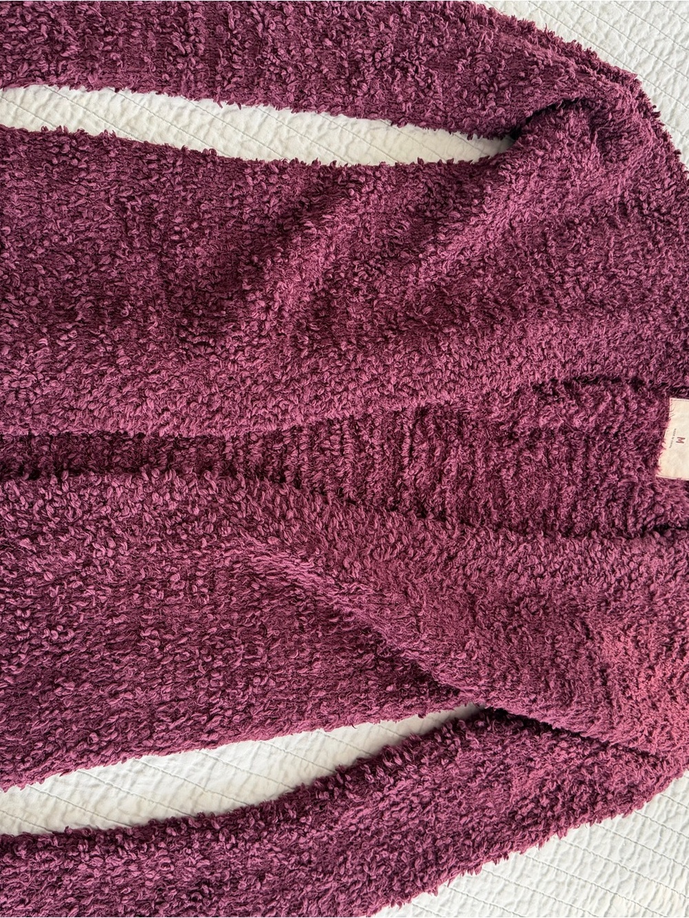 Hollister Plush Open-Front Teddy Jacket - Berry